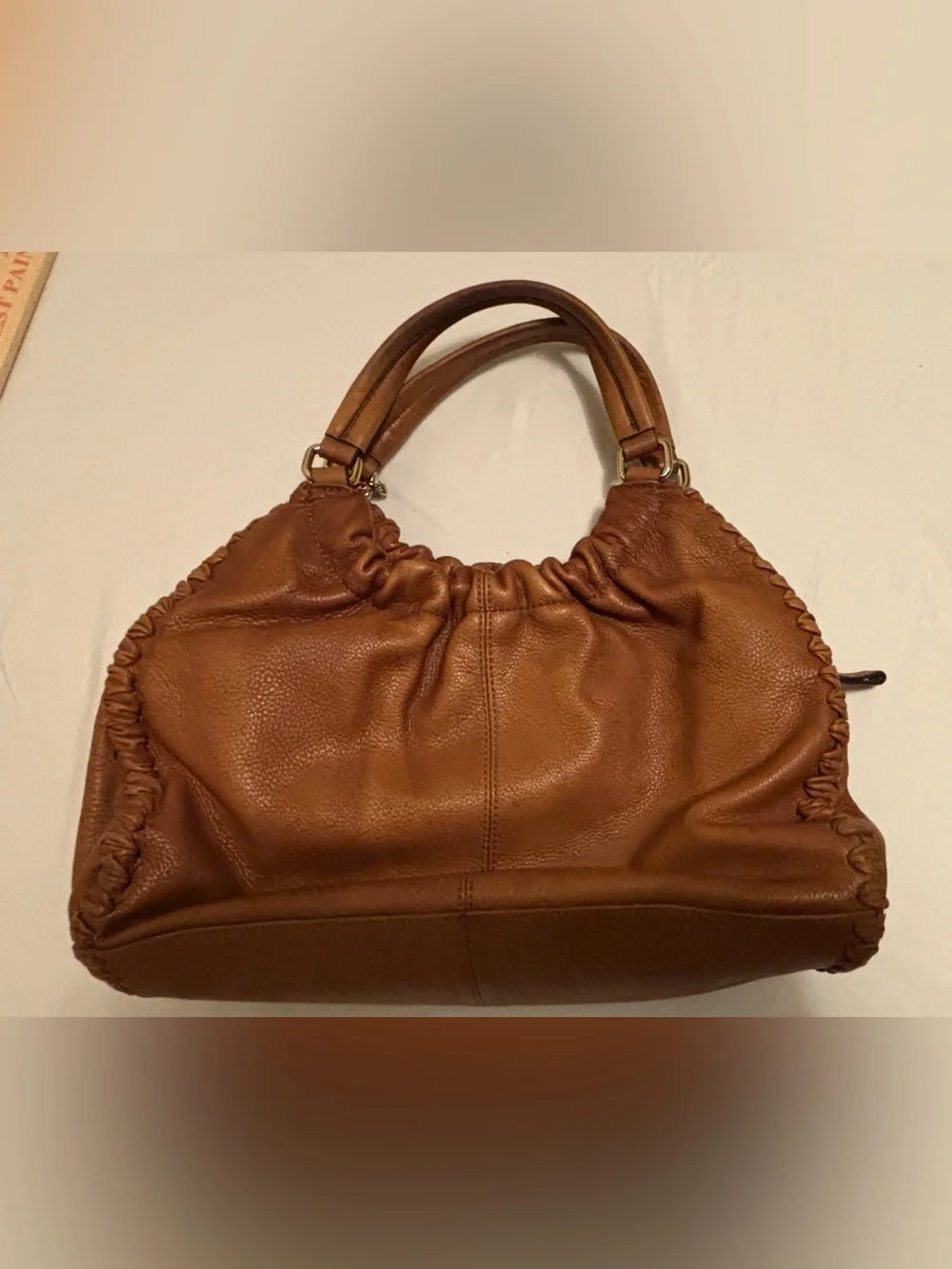 Classic Women's Leather Tote Bag in Brown by Adrienne Vittadini